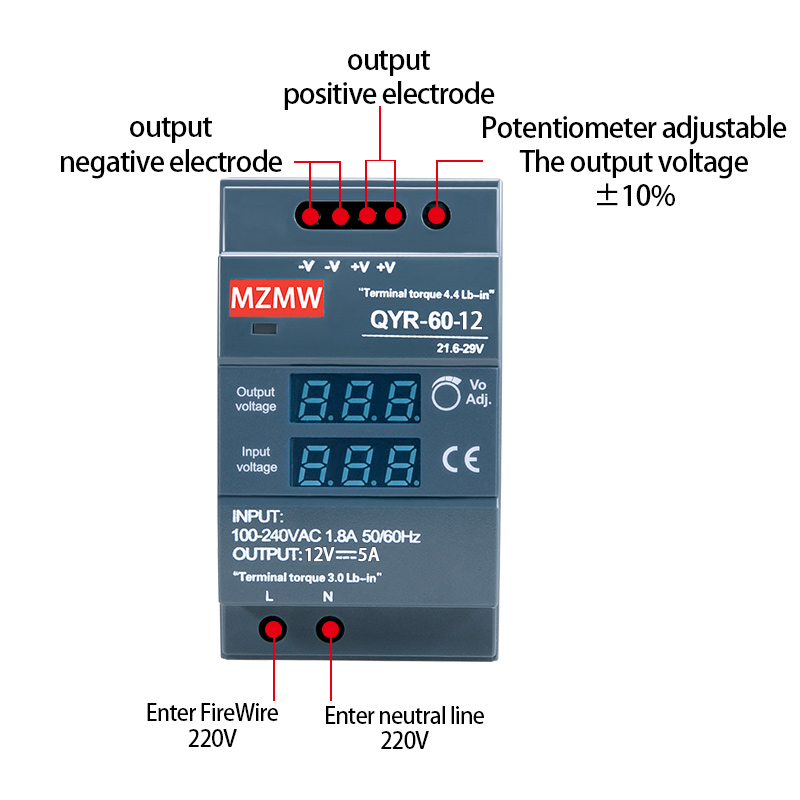 MZMW 60W 100W 150W DIN Rail Sw - Smps Power Supply review and price