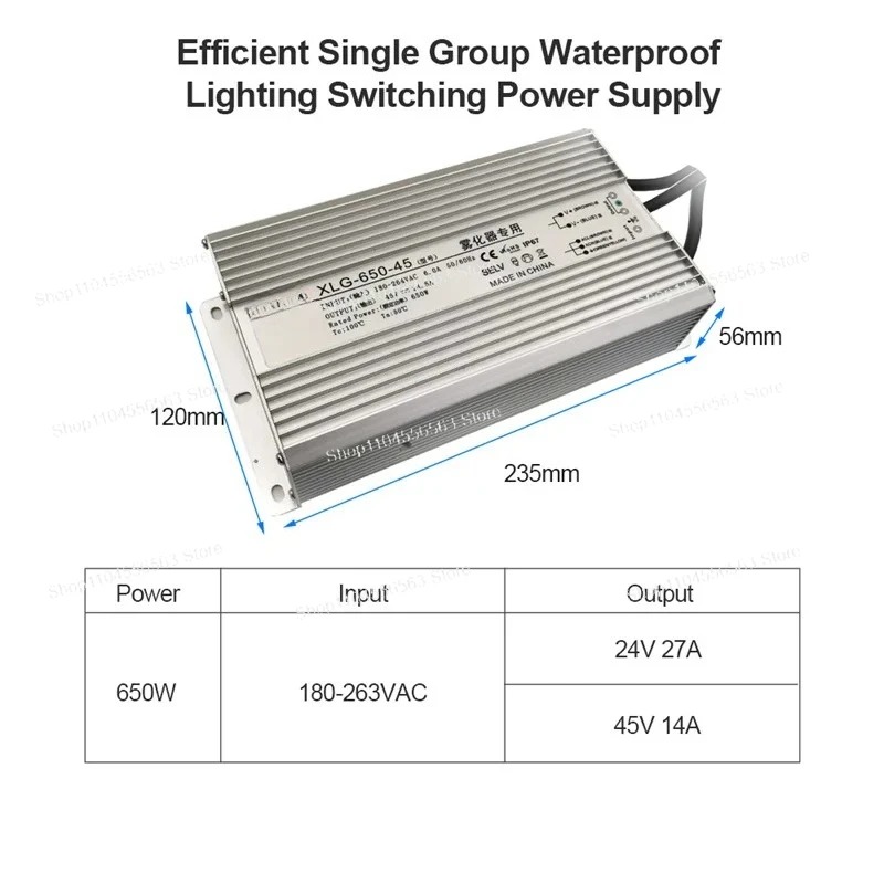 650W Waterproof IP67 Power Sup - Power Supply 650W review and price