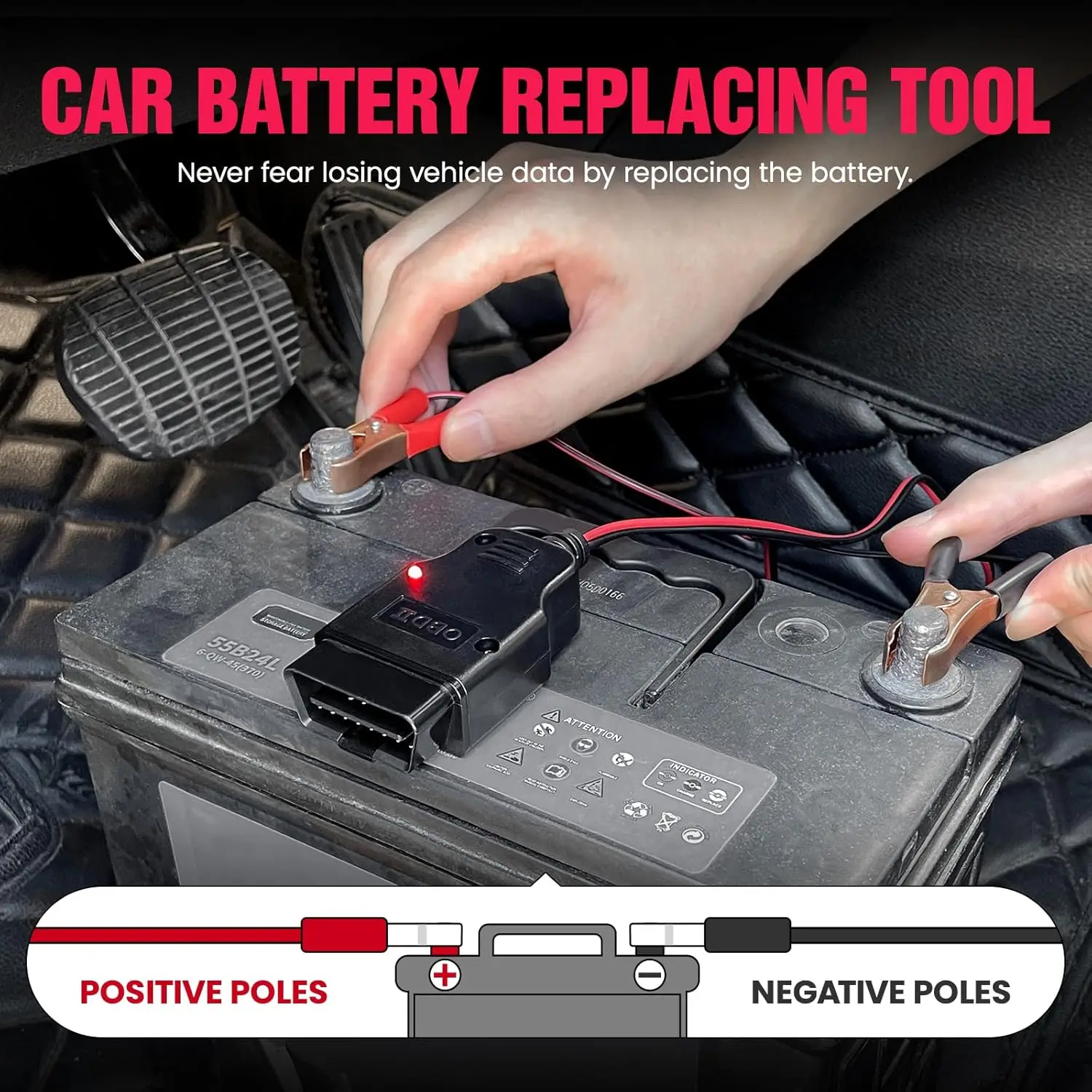 OBD II Car Memory Saver Cable  - Power Supply Tester review and price